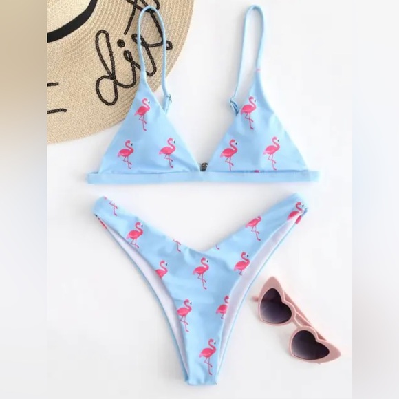 Flamingo Bikini Set M - Picture 1 of 9